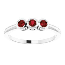 Load image into Gallery viewer, Three-Stone Bezel-Set Ring  
