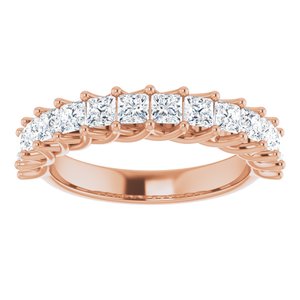 14K Rose 1 1/3 CTW Diamond Anniversary Band