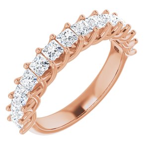 14K Rose 1 1/3 CTW Diamond Anniversary Band