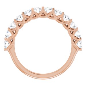 14K Rose 1 1/8 CTW Diamond Anniversary Band