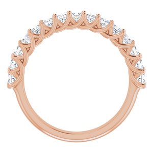 14K Rose 1 CTW Diamond Anniversary Band
