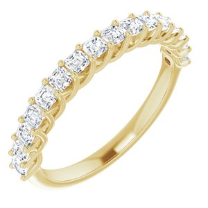Bande d'anniversaire en diamant jaune 14K 3/4 CTW