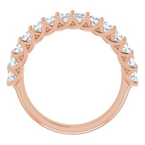 14K Rose 1 1/3 CTW Diamond Anniversary Band
