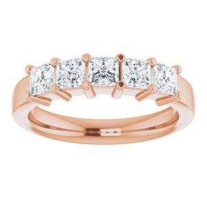 14K Rose 1 CTW Diamond Anniversary Band