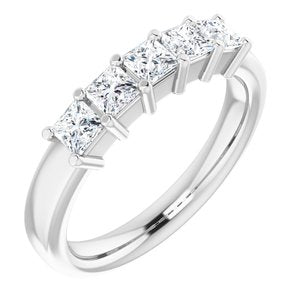 Bague anniversaire platine 3/4 CTW diamant