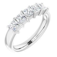 Charger l&#39;image dans la galerie, Jonc anniversaire Platinum 1 CTW Diamond
