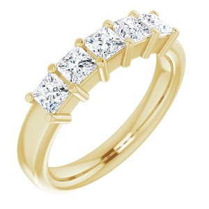 Jonc anniversaire en diamant 14K jaune 1 CTW