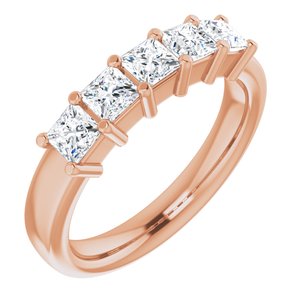14K Rose 1 CTW Diamond Anniversary Band