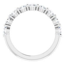 Charger l&#39;image dans la galerie, Jonc anniversaire platine 9/10 CTW Diamond
