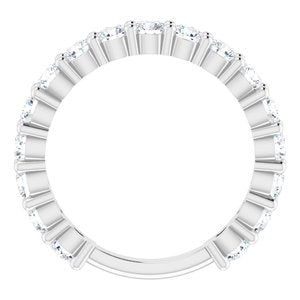 14K White 1 1/2 CTW Diamond Anniversary Band