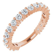 Load image into Gallery viewer, 14K Rose 1 1/5 CTW Diamond Anniversary Band
