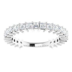 Bande d'anniversaire en diamant 14K blanc 1 1/4 CTW