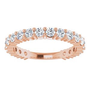 14K Rose 1 1/5 CTW Diamond Anniversary Band