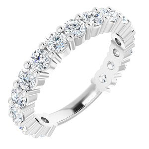 14K White 1 1/2 CTW Diamond Anniversary Band