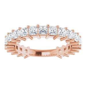 14K Rose 1 9/10 CTW Diamond Anniversary Band