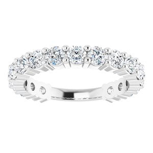14K White 1 1/2 CTW Diamond Anniversary Band