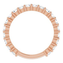 Load image into Gallery viewer, 14K Rose 1 1/5 CTW Diamond Anniversary Band
