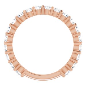 14K Rose 1 1/5 CTW Diamond Anniversary Band