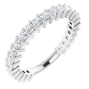 Bande d'anniversaire en diamant 14K blanc 1 1/4 CTW
