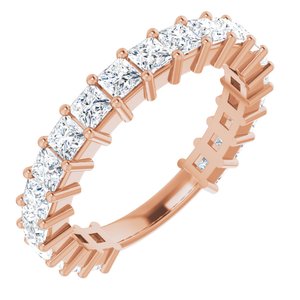 14K Rose 1 9/10 CTW Diamond Anniversary Band