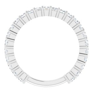 Bande d'anniversaire en diamant 14K blanc 1 1/4 CTW