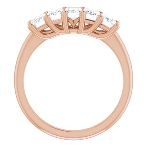 14K Rose 1 5/8 CTW Set Anniversary Band