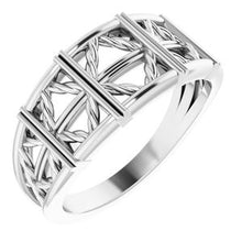 Load image into Gallery viewer, Sterling Silver Stackable Lattice Ring
