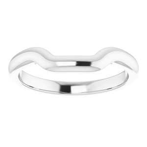Sterling Silver Band for 10x8 mm Emerald Ring