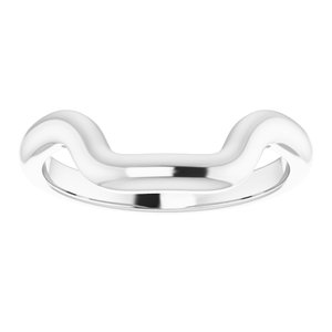 Sterling Silver Band for 16x12 mm Emerald Ring