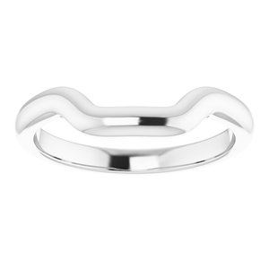 Sterling Silver Band for 11x9 mm Emerald Ring