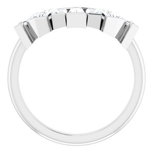 Bande de contour diamant blanc 14K 3/4 CTW