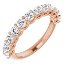 Load image into Gallery viewer, 14K Rose 1 1/5 CTW Diamond Anniversary Band

