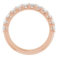 Load image into Gallery viewer, 14K Rose 1 1/2 CTW Diamond Anniversary Band
