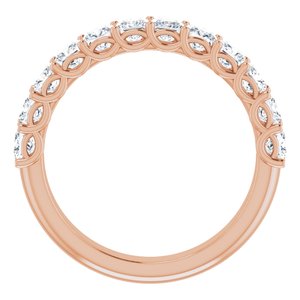 14K Rose 1 1/2 CTW Diamond Anniversary Band