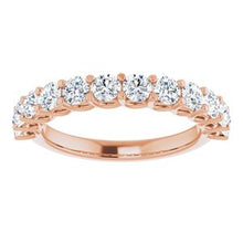 Load image into Gallery viewer, 14K Rose 1 1/5 CTW Diamond Anniversary Band

