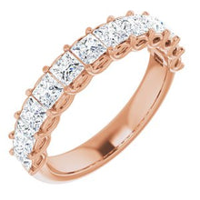 Load image into Gallery viewer, 14K Rose 1 1/2 CTW Diamond Anniversary Band
