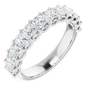 Bande d'anniversaire en diamant 14K blanc 1 1/2 CTW