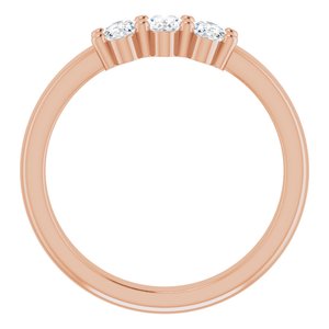 14K Rose 3/4 CTW Diamond Anniversary Band