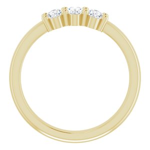 Bande d'anniversaire en diamant jaune 14K 3/4 CTW
