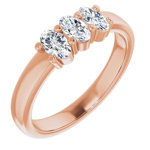 14K Rose 3/4 CTW Diamond Anniversary Band