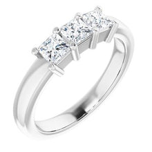 Charger l&#39;image dans la galerie, Bague anniversaire platine 3/4 CTW diamant
