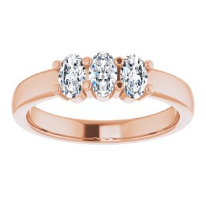 14K Rose 3/4 CTW Diamond Anniversary Band