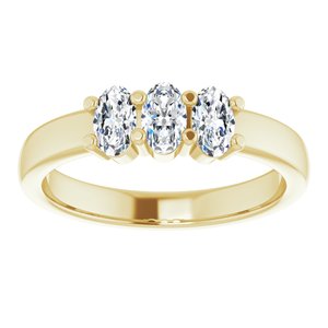 Bande d'anniversaire en diamant jaune 14K 3/4 CTW