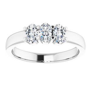 Bande d'anniversaire en diamant blanc 3/4 CTW 14K