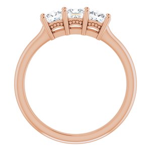 14K Rose 3/4 CTW Anniversary Band