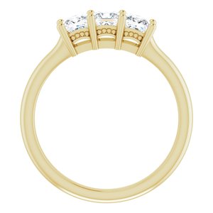 Bande d'anniversaire jaune 14K 3/4 CTW