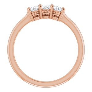 14K Rose 3/4 CTW Anniversary Band