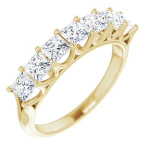 Bande d'anniversaire en diamant 14K jaune 1 3/8 CTW
