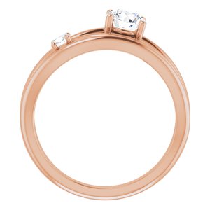 Bague en diamant cultivée en laboratoire 14K Rose 5/8 CTW