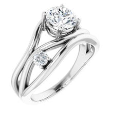 Charger l&#39;image dans la galerie, Bague en diamant blanc 14K 1 1/8 CTW cultivée en laboratoire
